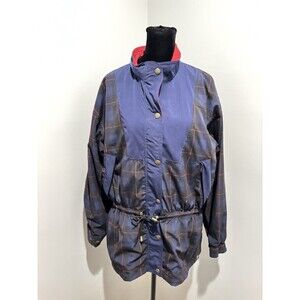 TOURNEY Gore-Tex Vintage Plaid Windbreaker Raincoat Waterproof Jacket W’s MEDIUM
